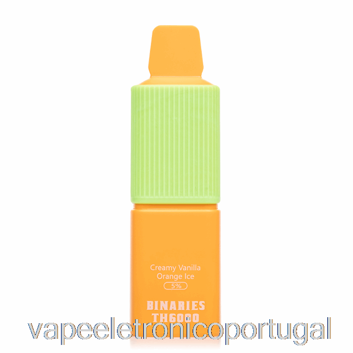 Vape Eletrônico Horizonte Binários Th6000 Descartável Cremoso Baunilha Laranja Gelo